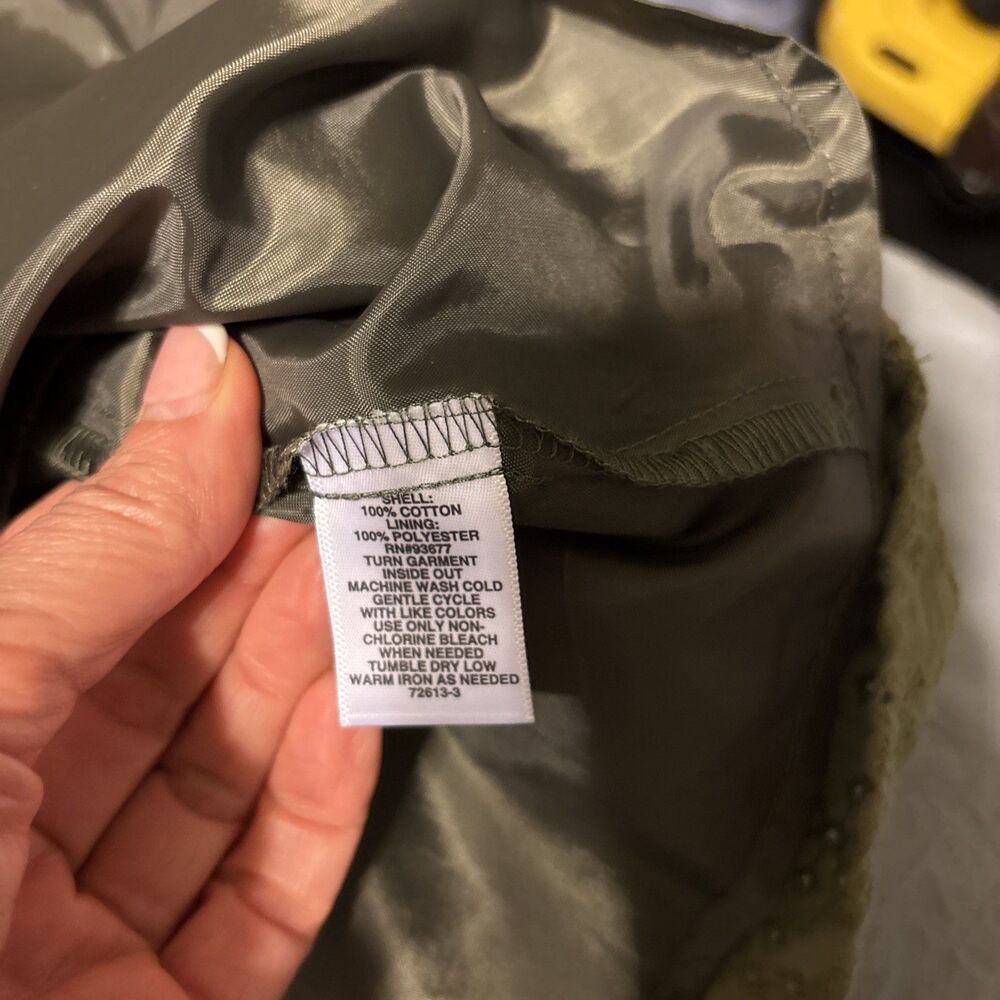 liz claiborne 2x dress Olive Green Eyelet With Pockets - Picture 6 of 8